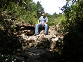 Lance takes a break while hiking near NM Skies